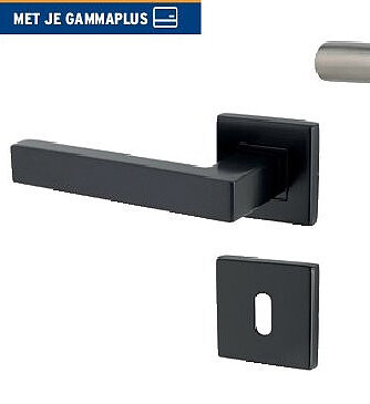 GAMMA deurkruk set Chelsea zwart inox