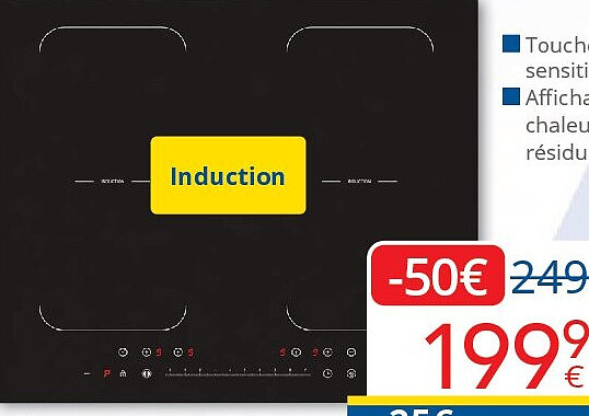Table de cuisson à induction FRIAC IP6191