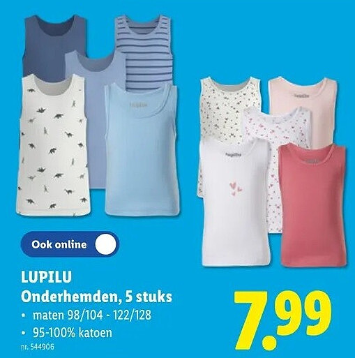 LUPILU Onderhemden, 5 stuks
