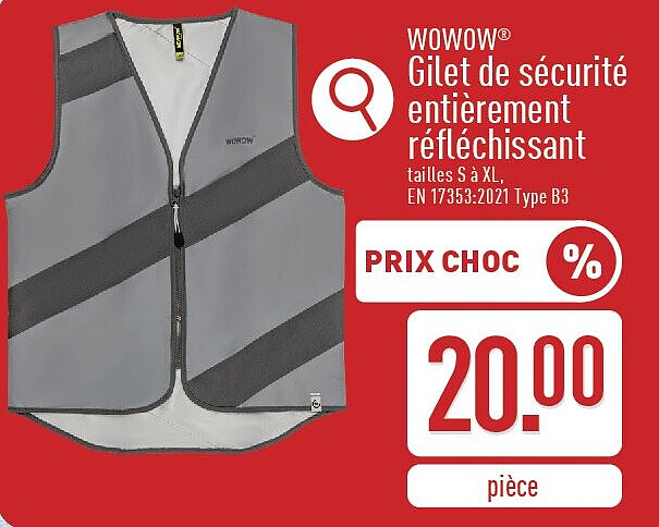 Gilet de sécurité entièrement réfléchissant