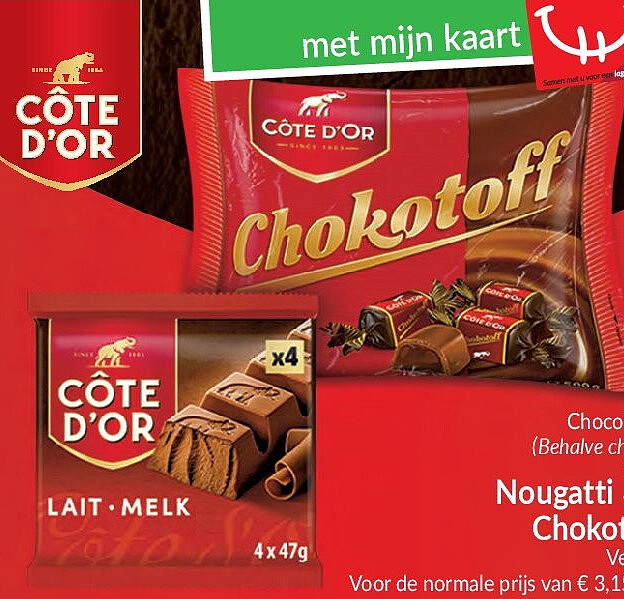 Côte d'Or chocoladerepen, Chokotoff en Nougatti