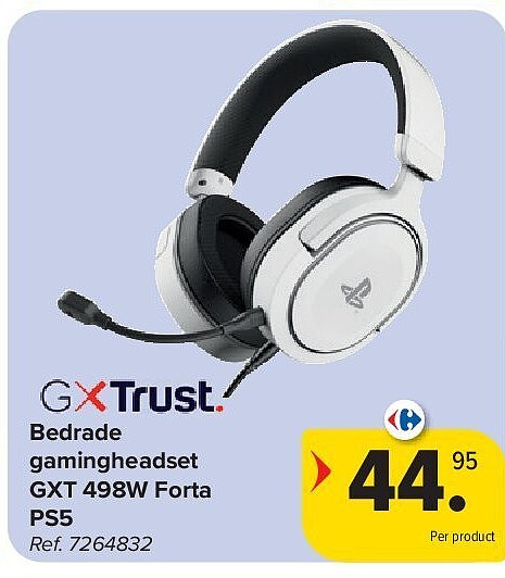 Bedrade gamingheadset GXT 498W Forta PS5