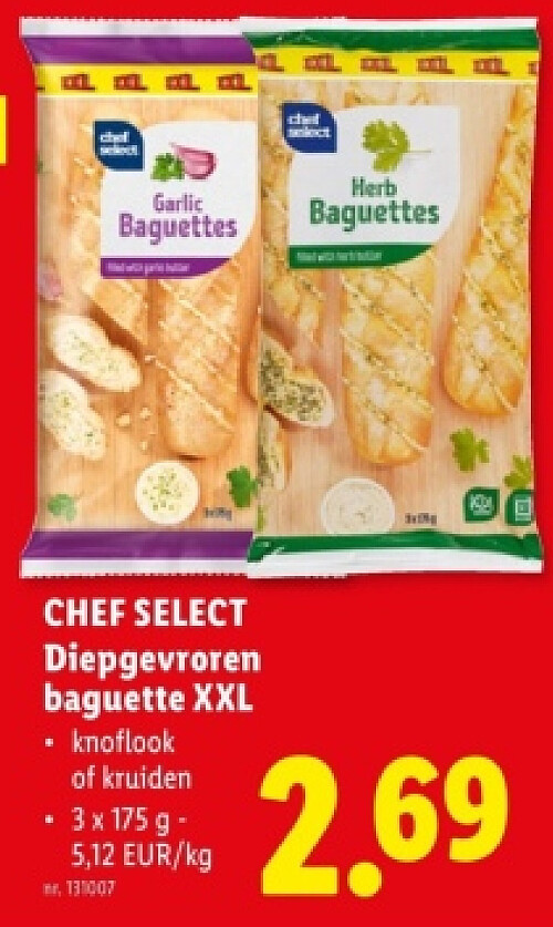 Diepgevroren baguette XXL