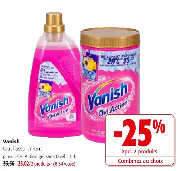 Vanish Oxi Action gel sans Javel 1,5 L