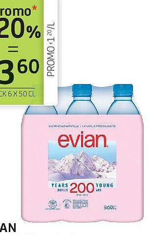 Evian 6 x 50 cl