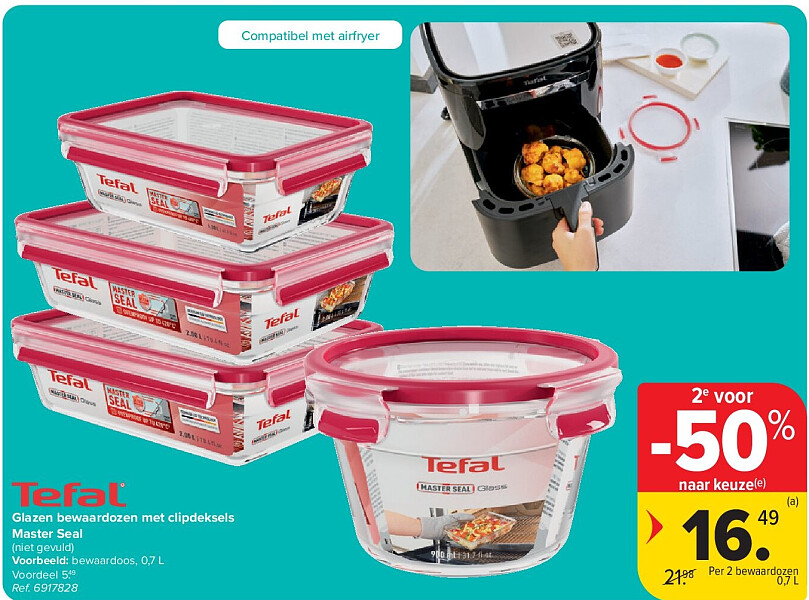 Glazen bewaardozen met clipdeksels Master Seal