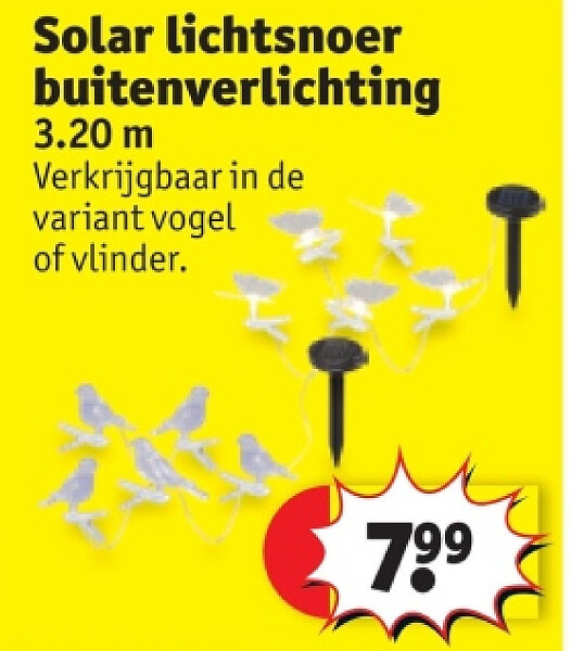 Solar lichtsnoer buitenverlichting