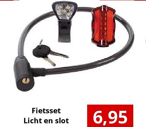 Fietsset Licht en slot
