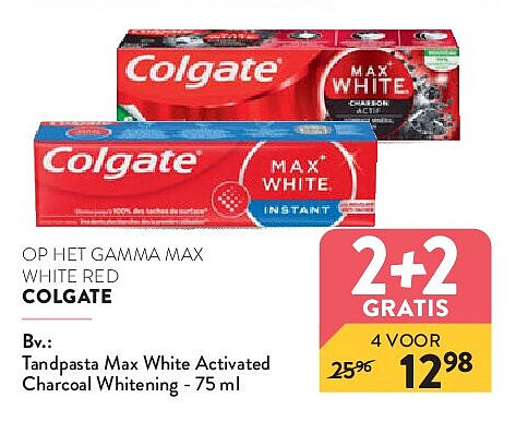 OP HET GAMMA MAX WHITE RED COLGATE