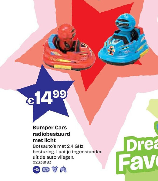 Bumper Cars radiobestuurd met licht