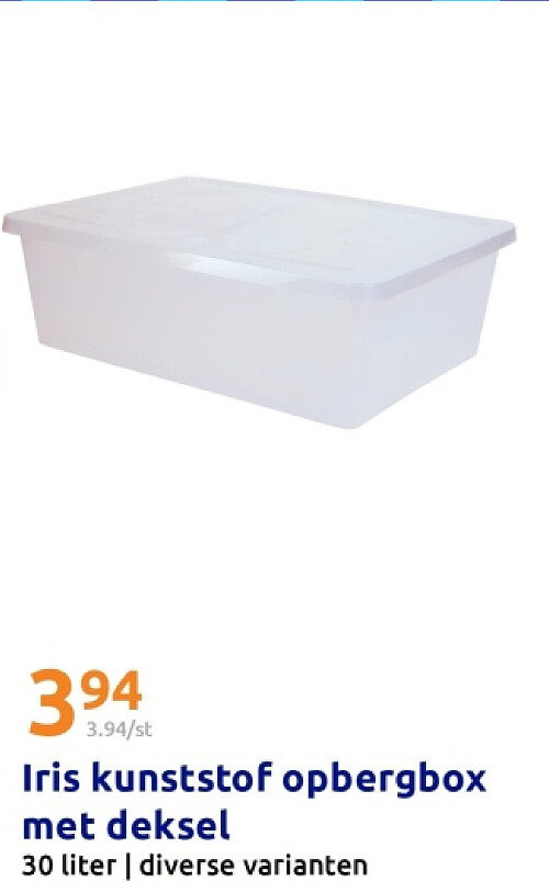Iris kunststof opbergbox met deksel
