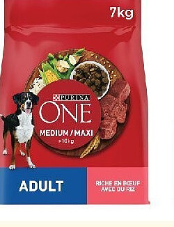 Croquettes pour chien adulte medium/maxi au boeuf Purina One
