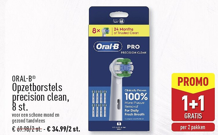Opzetborstels precision clean, 8st.