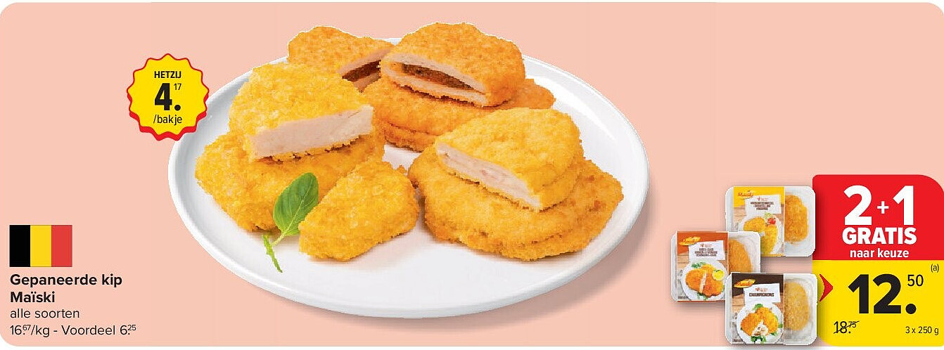Gepaneerde kip Maïski