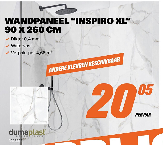 WANDPANEEL “INSPIRO XL” 90 X 260 CM