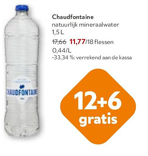 Chaudfontaine natuurlijk mineraalwater 1,5 L