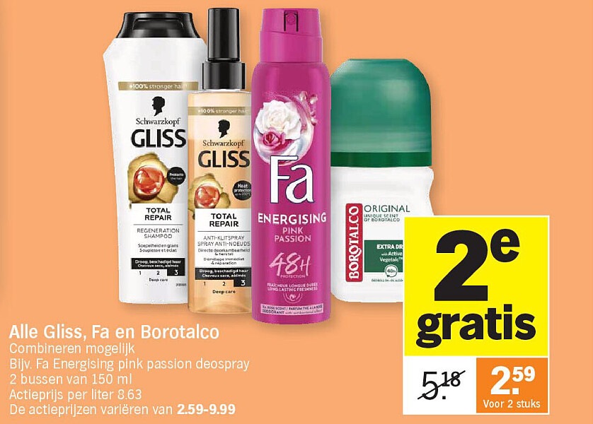 Alle Gliss, Fa en Borotalco