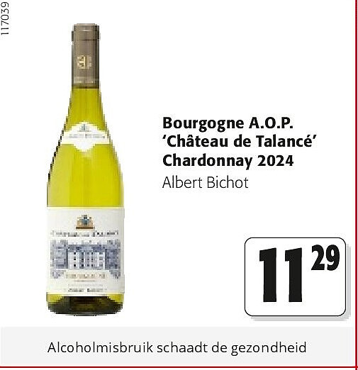 Bourgogne A.O.P. ‘Château de Talancé’ Chardonnay 2024