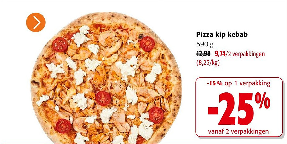 Pizza kip kebab 590 g