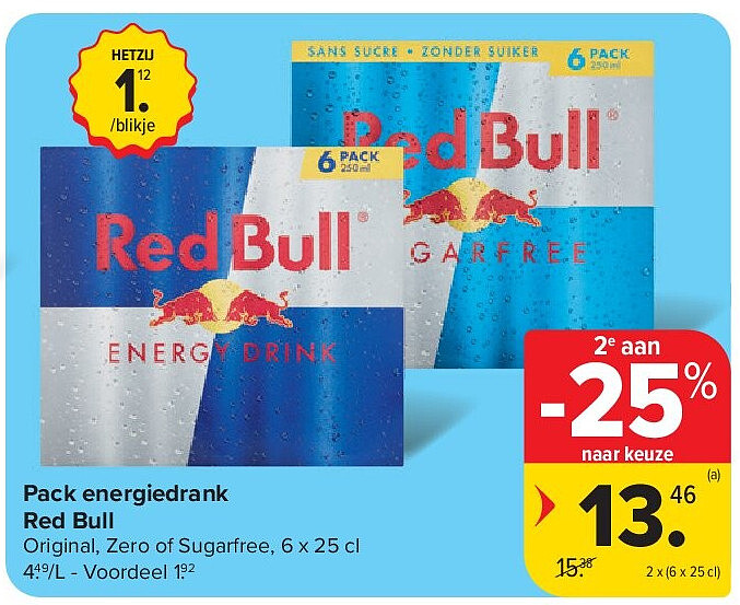 Pack energiedrank Red Bull