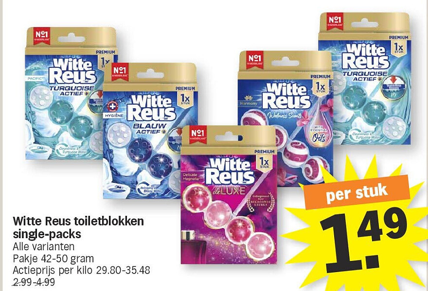 Witte Reus toiletblokken single-packs