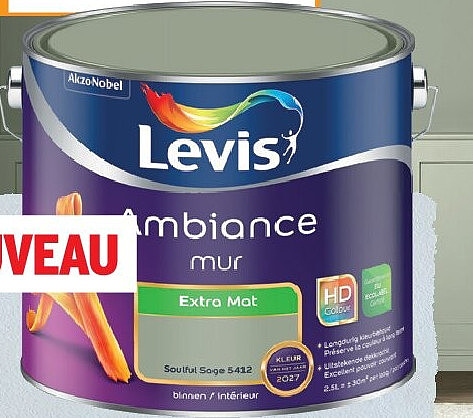 Peinture murale Levis Ambiance Soulful Sage 2,5 L