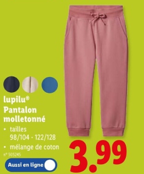 Pantalon molletonné