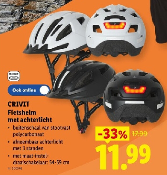 Fietshelm met achterlicht