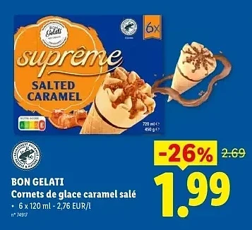 Cornets de glace caramel salé