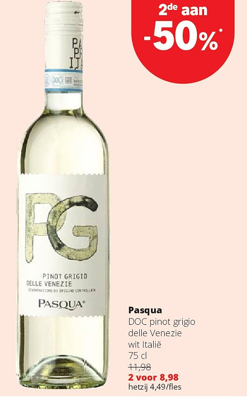 Pasqua DOC pinot grigio delle Venezie wit Italië 75 cl