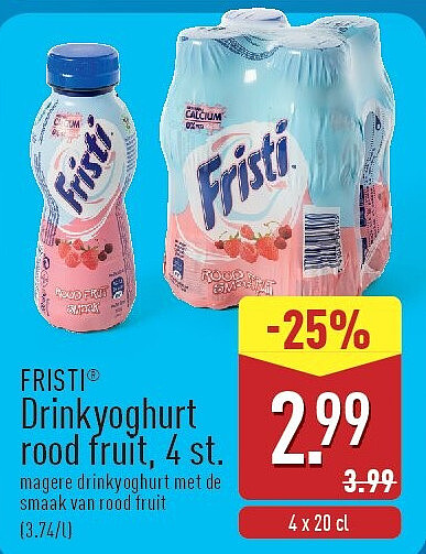 Drinkyoghurt rood fruit, 4st.