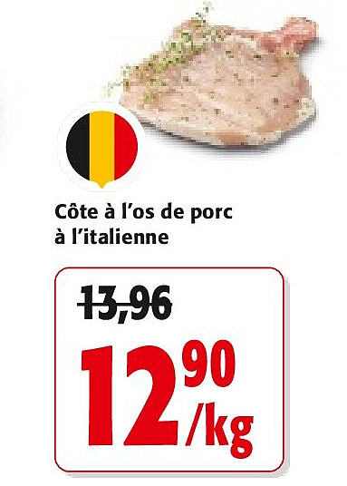 Côte à l’os de porc à l’italienne