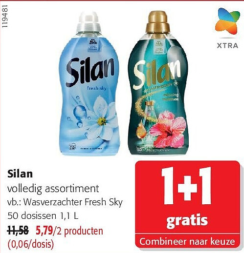 Silan Wasverzachter Fresh Sky 50 dosissen 1,1 L