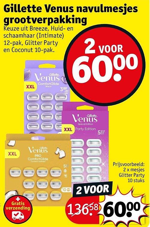 Gillette Venus navulmesjes grootverpakking