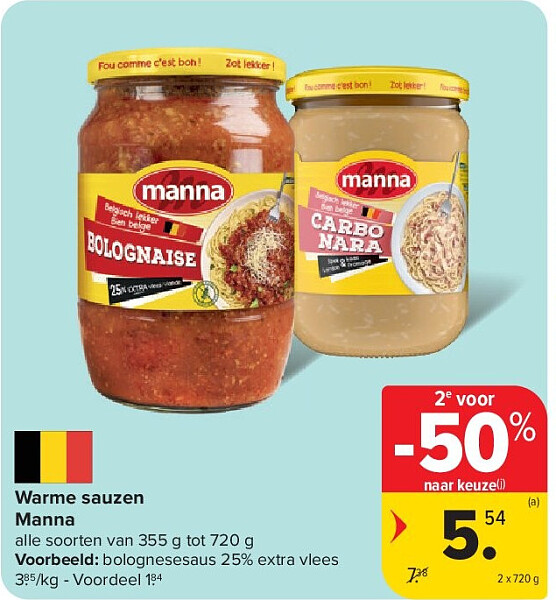 Warme sauzen (a) Manna