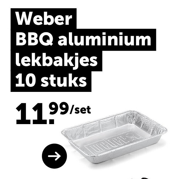 Weber BBQ aluminium lekbakjes 10 stuks
