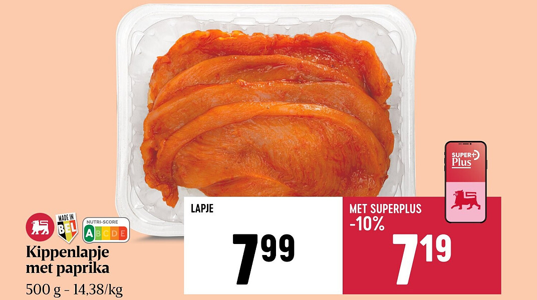 Kippenlapje met paprika