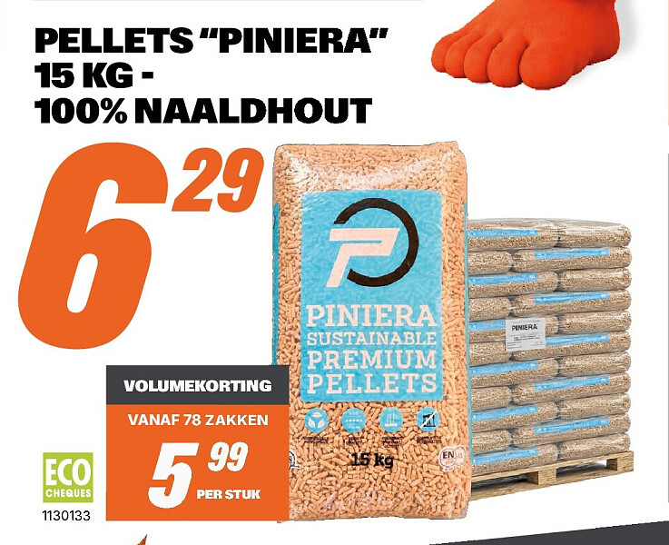 PELLETS “PINIERA” 15 KG - 100% NAALDHOUT