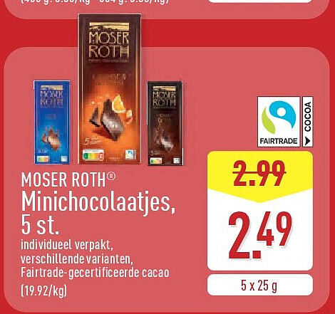 Minichocolaatjes, 5st.
