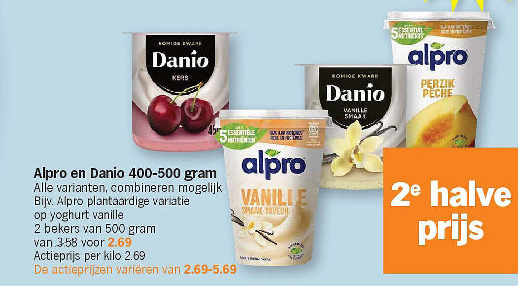 Alpro en Danio 400-500 gram