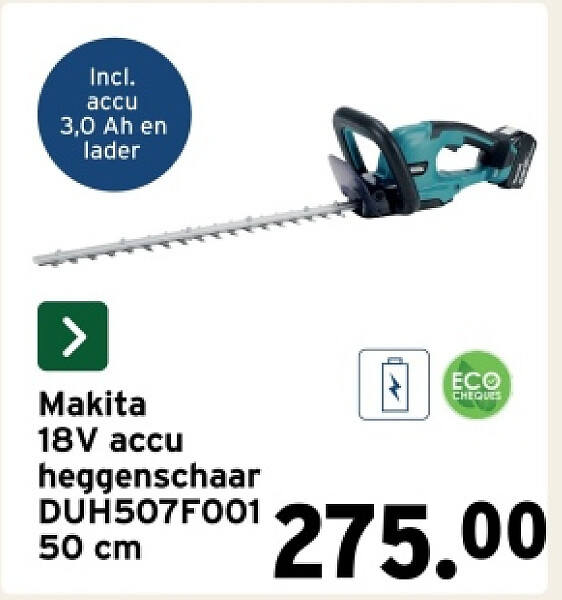 Makita 18V accu heggenschaar DUH507F001 50 cm