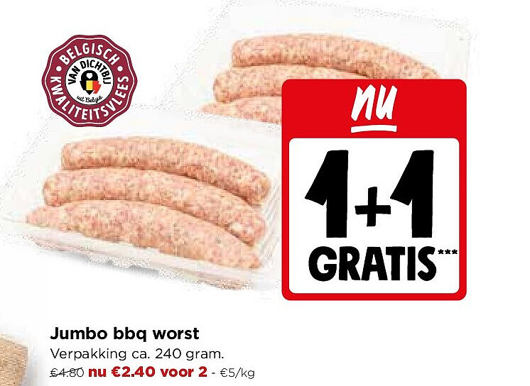 Jumbo bbq worst