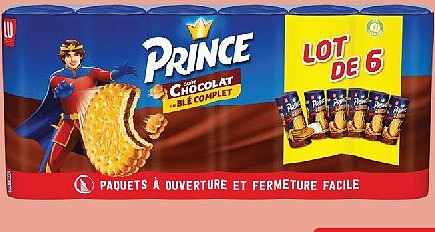 Prince goût chocolat, lot de 6