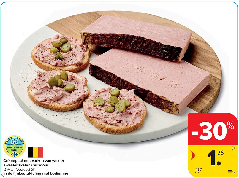 Crèmepaté met varken van weleer Kwaliteitsketen Carrefour