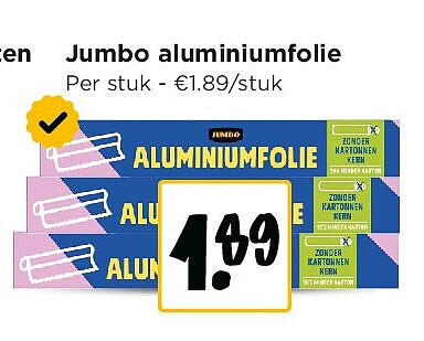 Jumbo aluminiumfolie