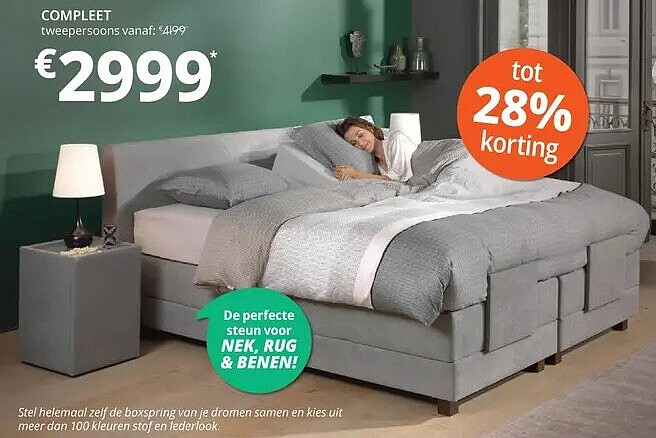 SwissSleep Strada Bold elektrisch verstelbare boxspringset