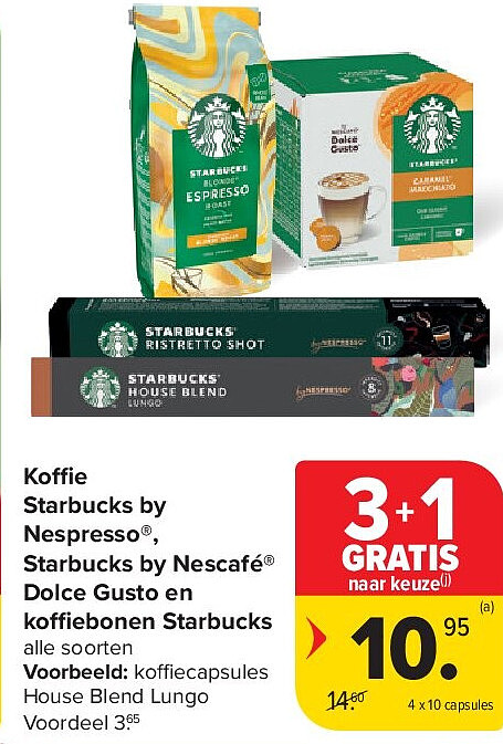 Koffie Starbucks by Nespresso®, Starbucks by Nescafé® Dolce Gusto en koffiebonen Starbucks