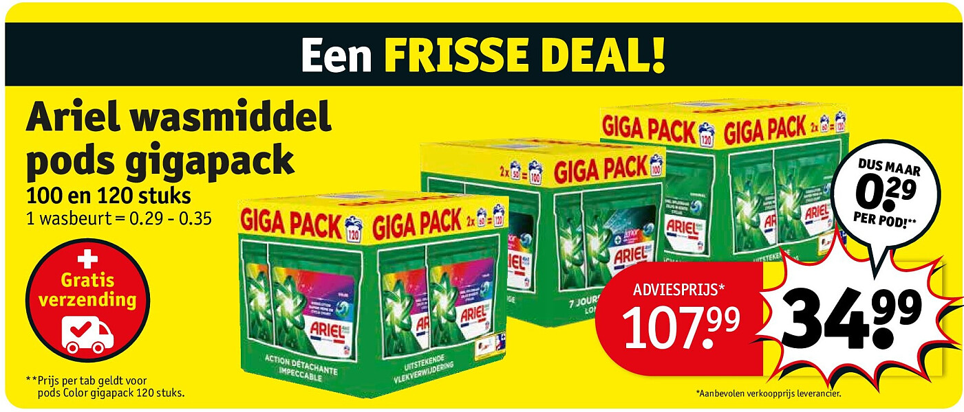 Ariel wasmiddel pods gigapack