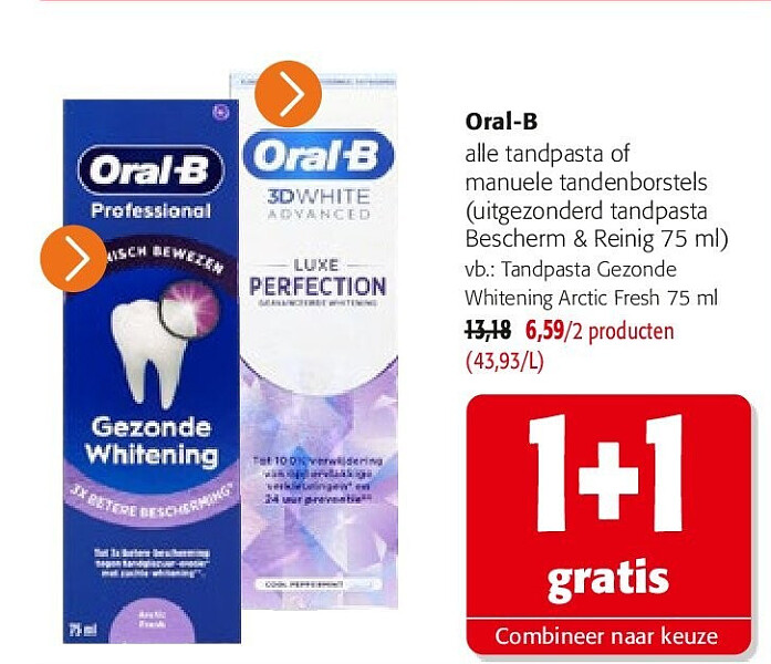 Oral-B Tandpasta Gezonde Whitening Arctic Fresh 75 ml