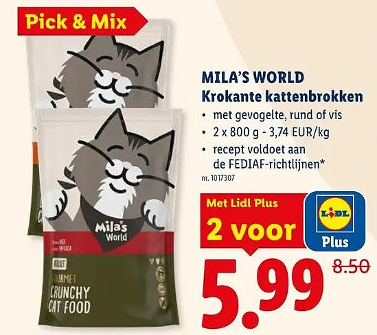 MILA'S WORLD Krokante kattenbrokken